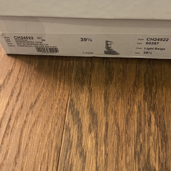 Chloe suede wedge mid calf gladiator sz 39 color : cream puff - Picture 7 of 8